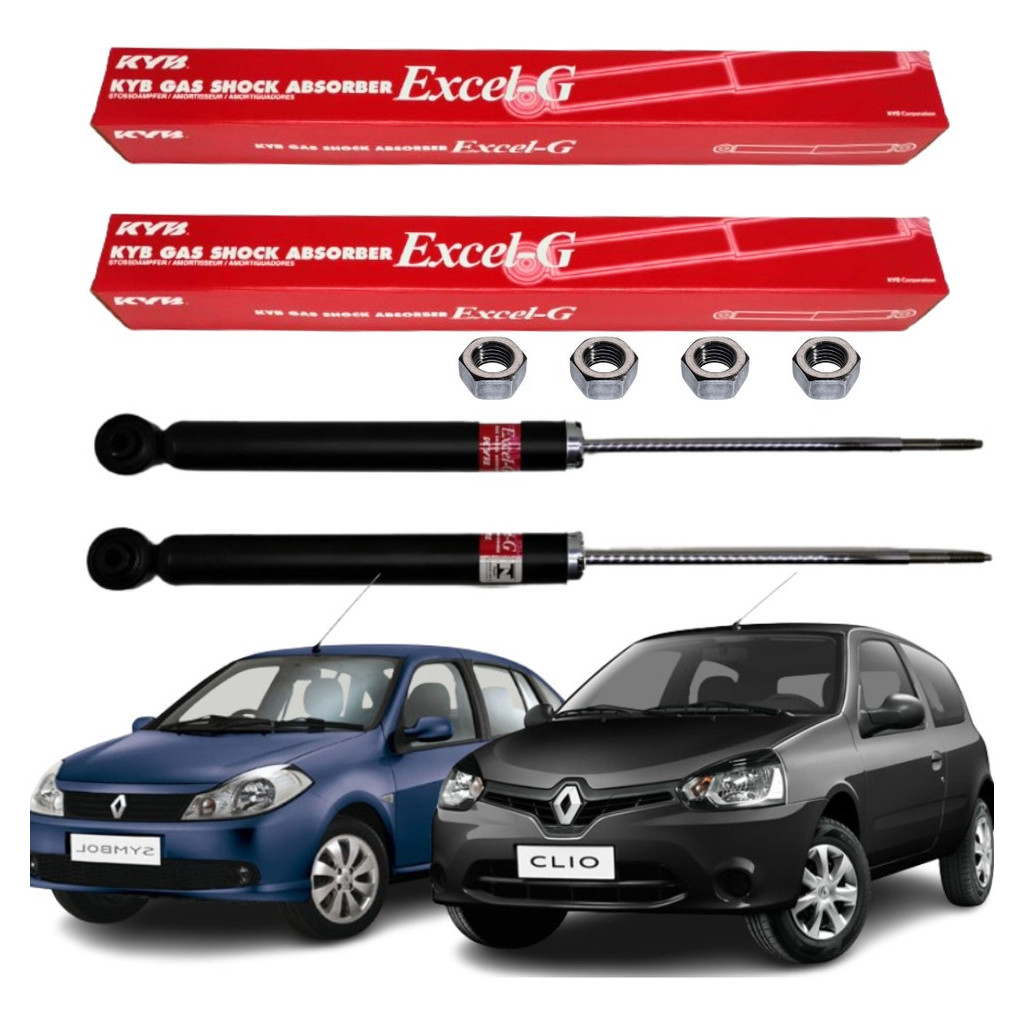 Par Amortecedor Traseiro Renault Clio 98 A 2016 Kayaba em Oferta na Shopee