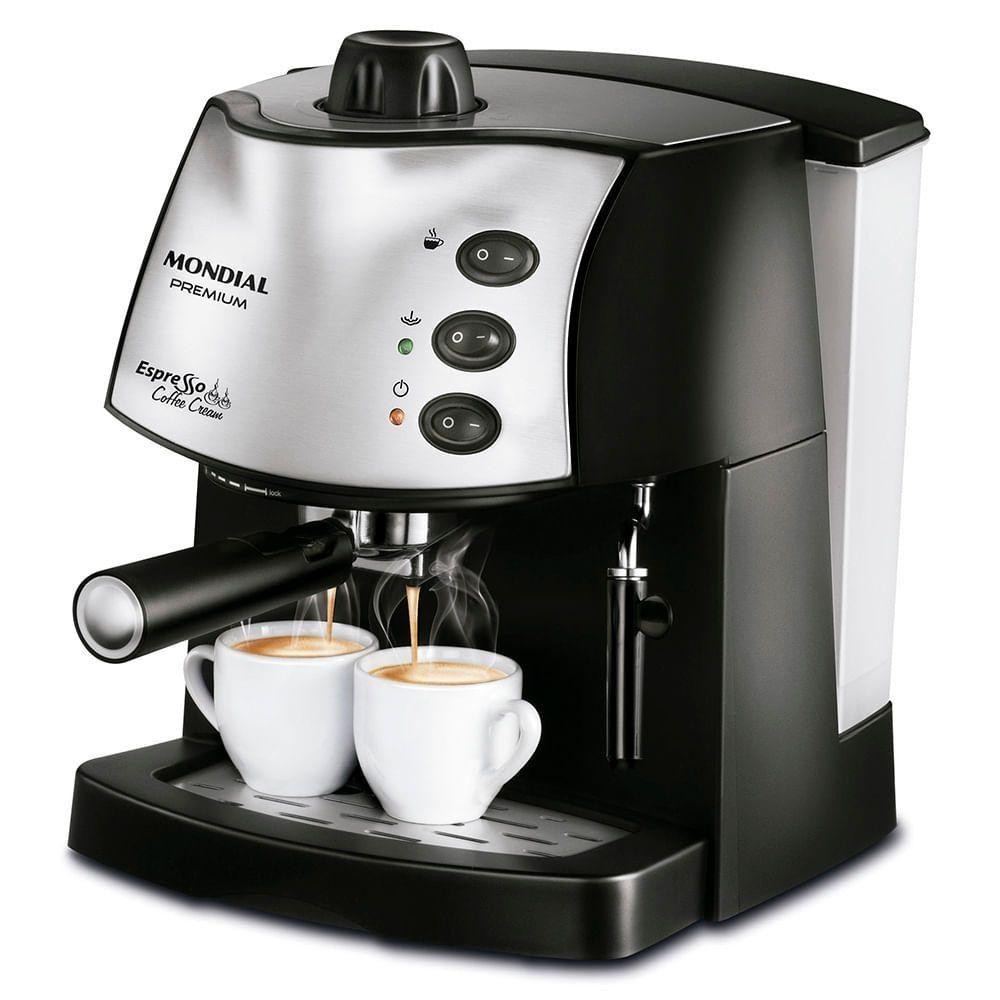 Máquina de Café Expresso Mondial Coffee Cream C-08 Preto/Inox 220V em Oferta na Shopee
