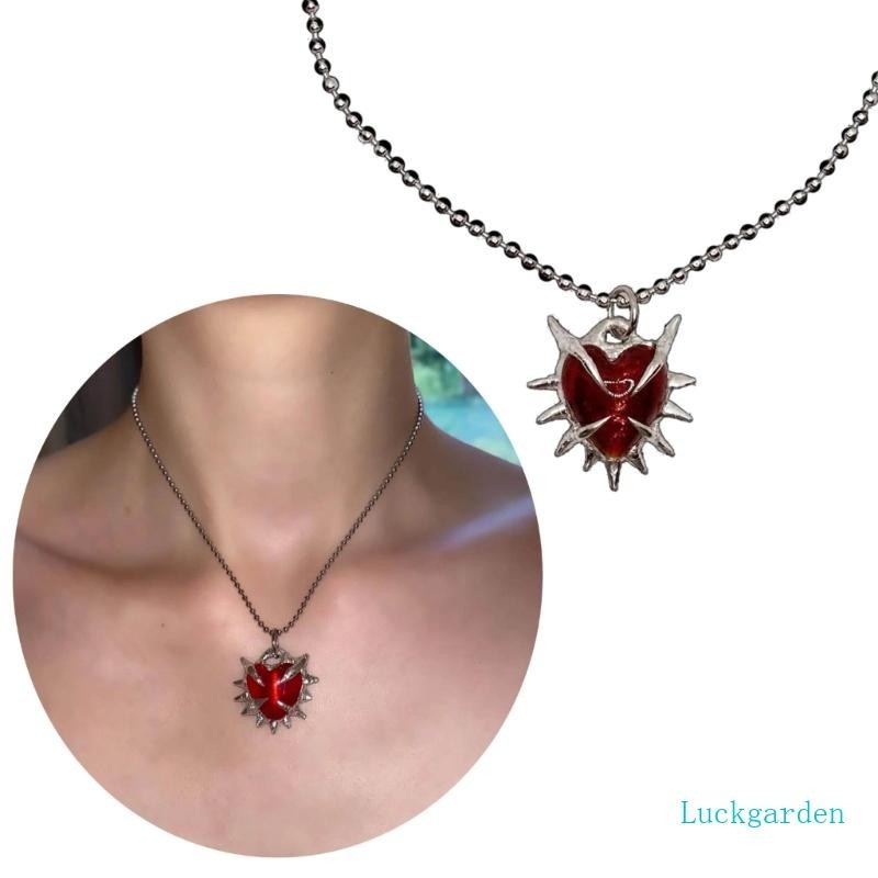 Luckgarden Elegante Colarinho Corrente Thorn Heart Pendant Gargantilha Acessório