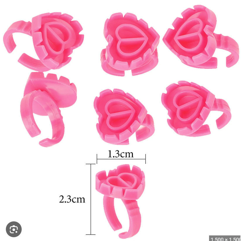 DAGUAN Kit 100/200  Anel Batoque Descartável Cola Micropigmentação Henna Cílios Sobrancelhas em Oferta na Shopee