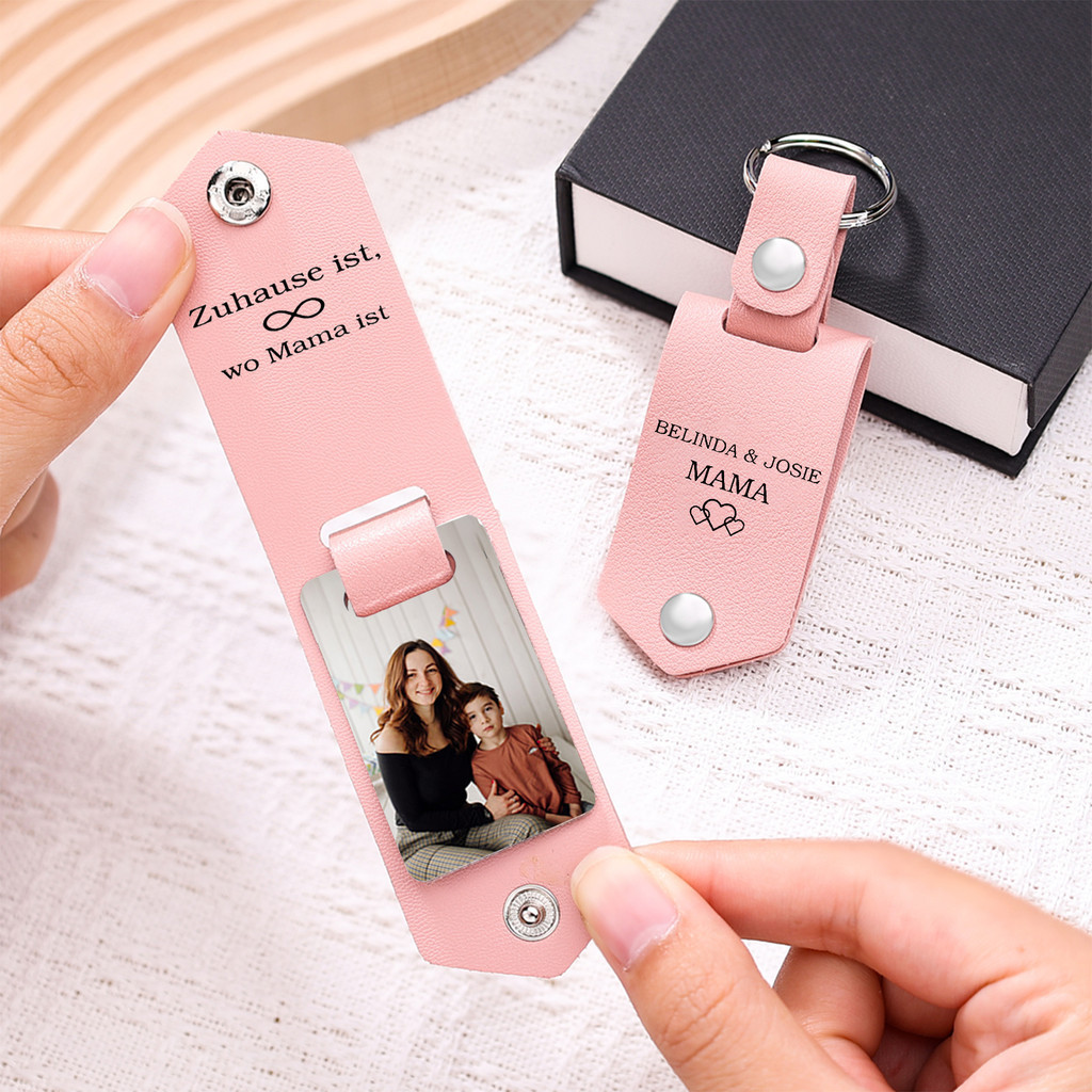 Chaveiro Fotográfico Personalizado Para Casal De Aço Inoxidável Homens Couro PU Namorado