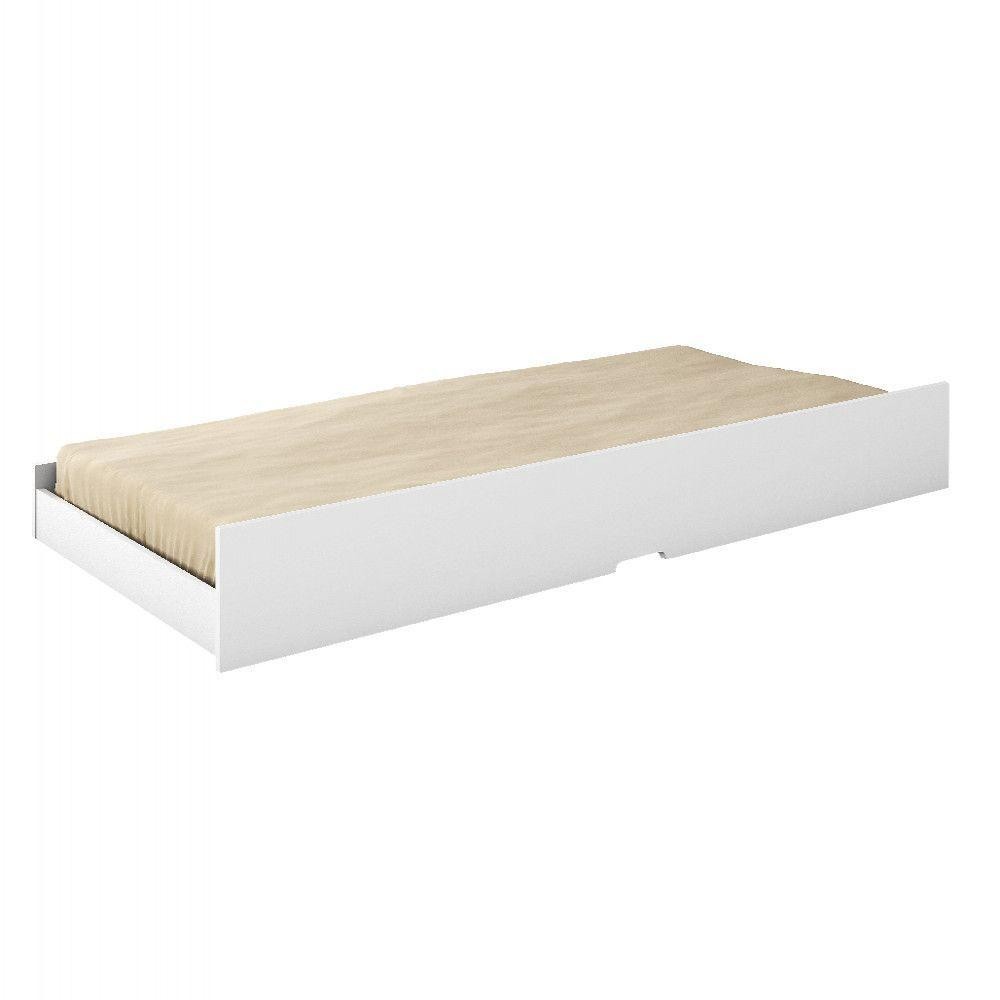 Cama Auxiliar Ravena Solteiro Conquista Branco Brilho - Home & Living