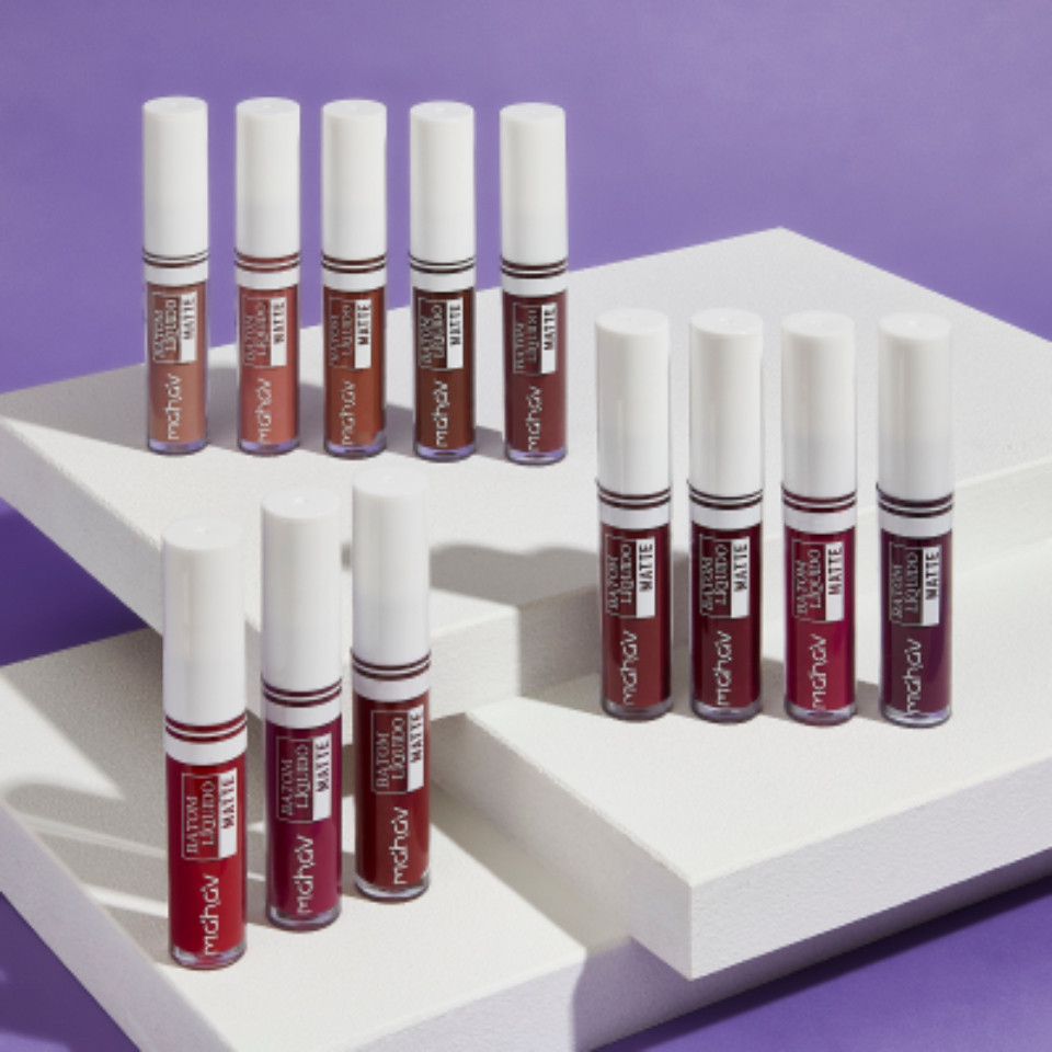 Batom Líquido Matte Aveludado MAHAV 4ml