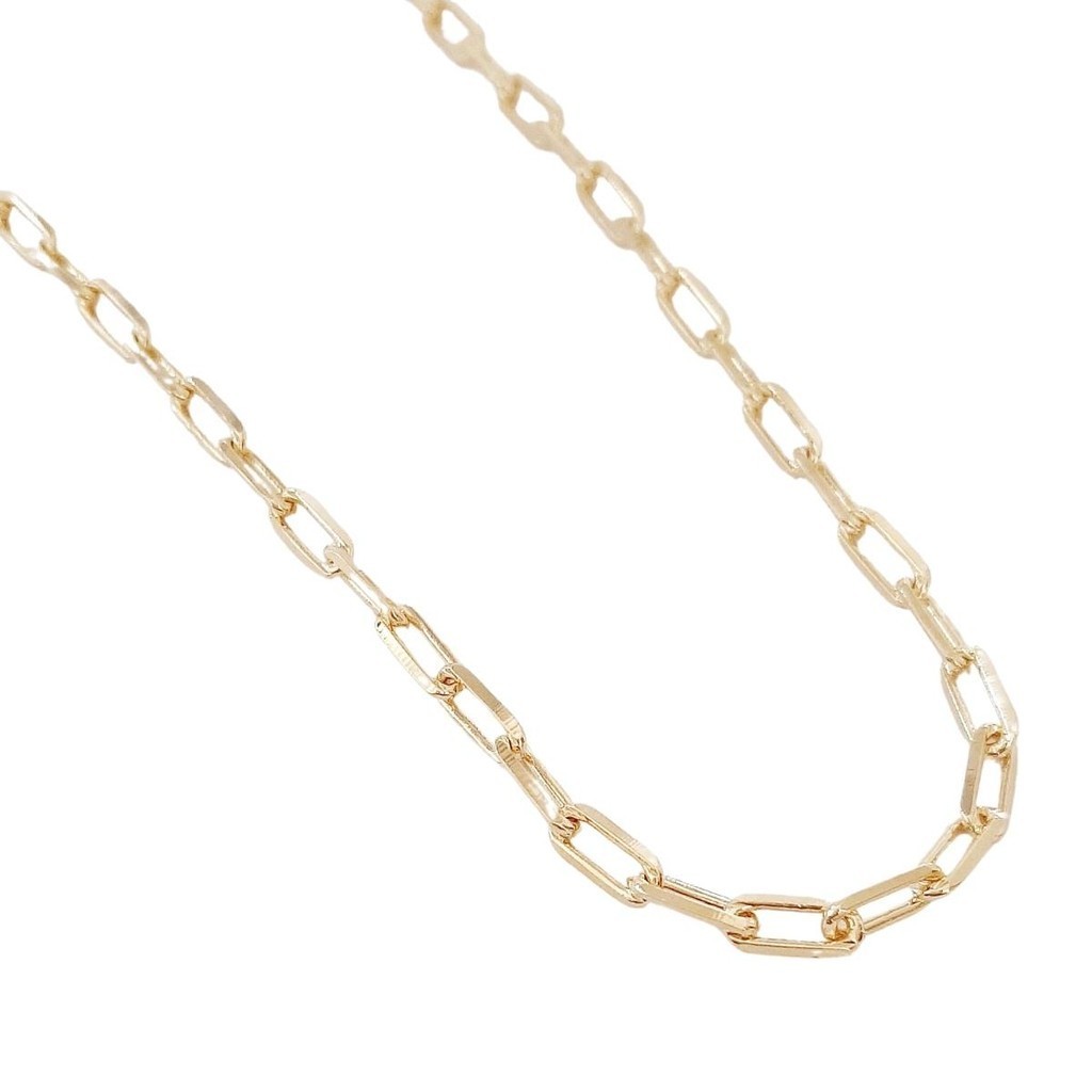 Corrente Elos Grossos 70cm Banhado a Ouro 18k Semijoia Corrente Masculina ou Corrente Feminina