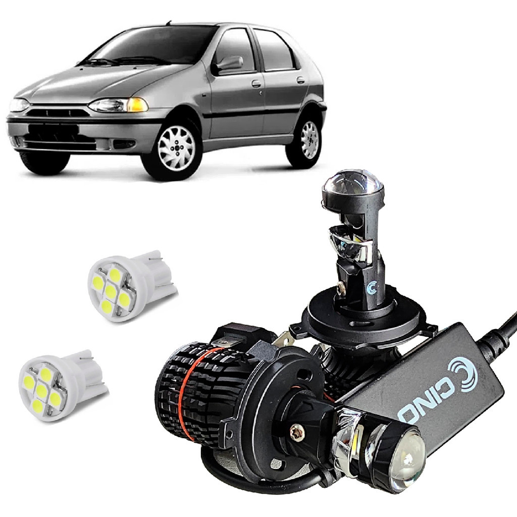 Kit Led H4 Projetor Farol Palio 1996 1997 1998