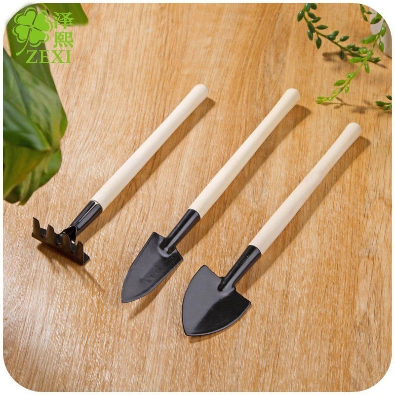 Kit Mini Ferramentas P/jardinagem Vasos 21cm Madeira 169101
