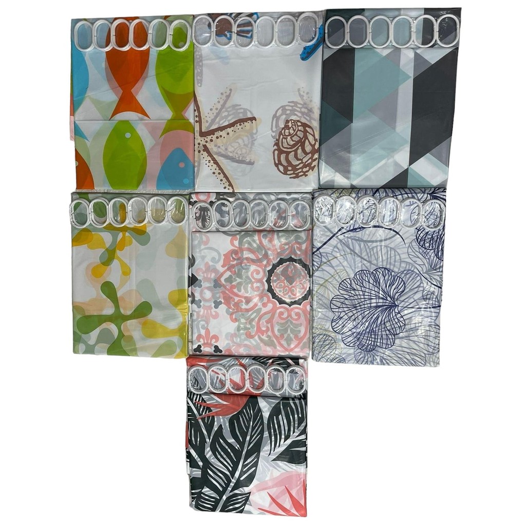 Cortina Para Box De Plástico C/ Gancho 180cm x 180cm