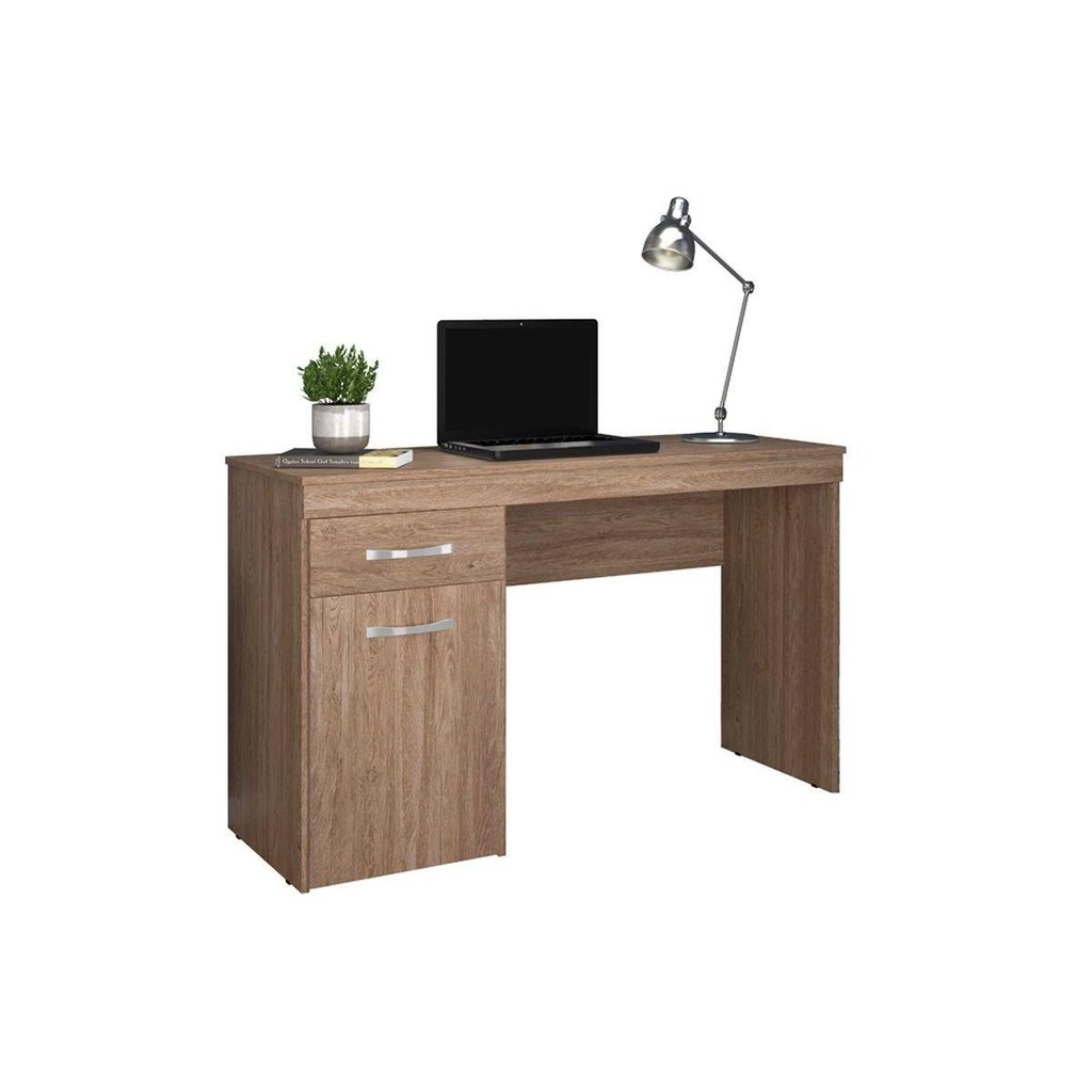 Escrivaninha p/ Escritório Vitória c/ 1 Porta e 1 Gaveta Nogal - Demóbile em Oferta na Shopee