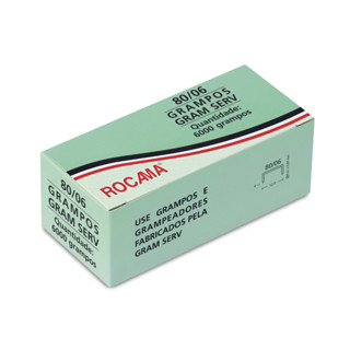 Grampo 80/06 Galvanizado Rocama (caixa c/ 6000 grampos) em Oferta na Shopee