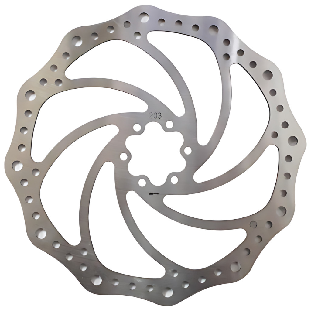 Disco de Freio 203mm Rotor Freio Bike Absolute YRT01 Com 6 Parafusos Aço Inox