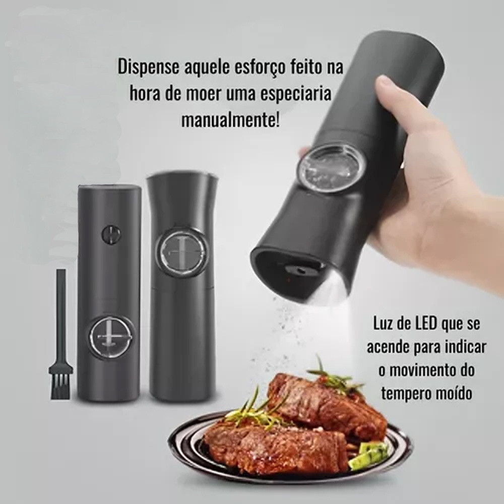 Moedor Elétrico De Sal Pimenta Temperos Condimentos Automático Com Ajuste De Moagem New Arrivals