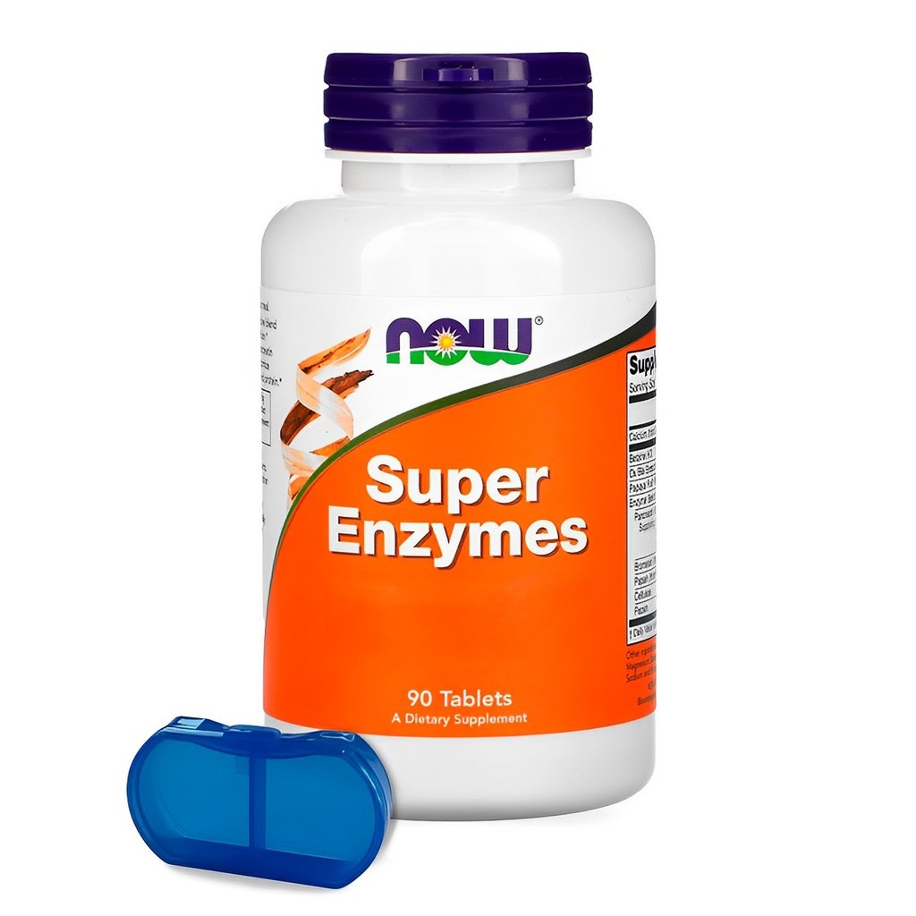 Super Enzimas Digestivas Now Foods 90Tabls + Porta Cápsulas - Health