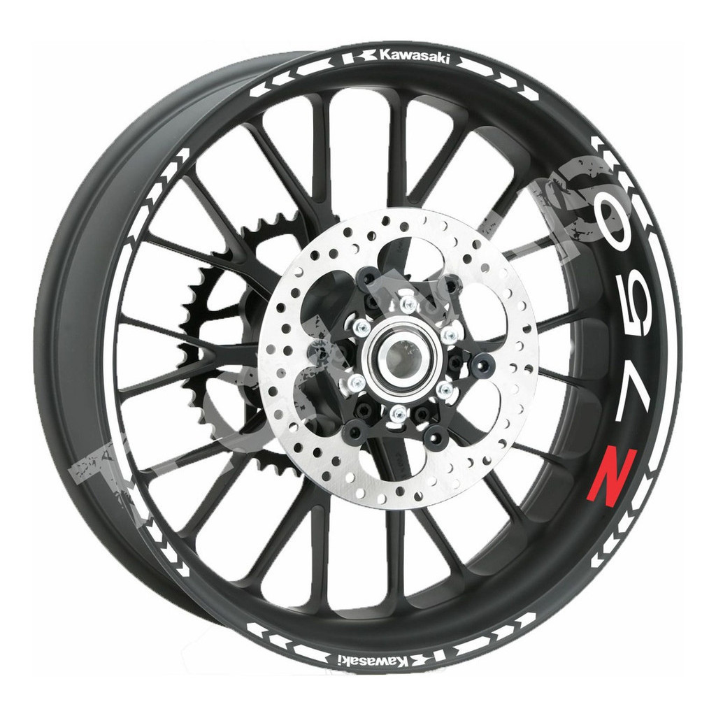 Kit Adesivos Refletivo De Rodas e Frisos para Moto Kawasaki Z750 Z 750