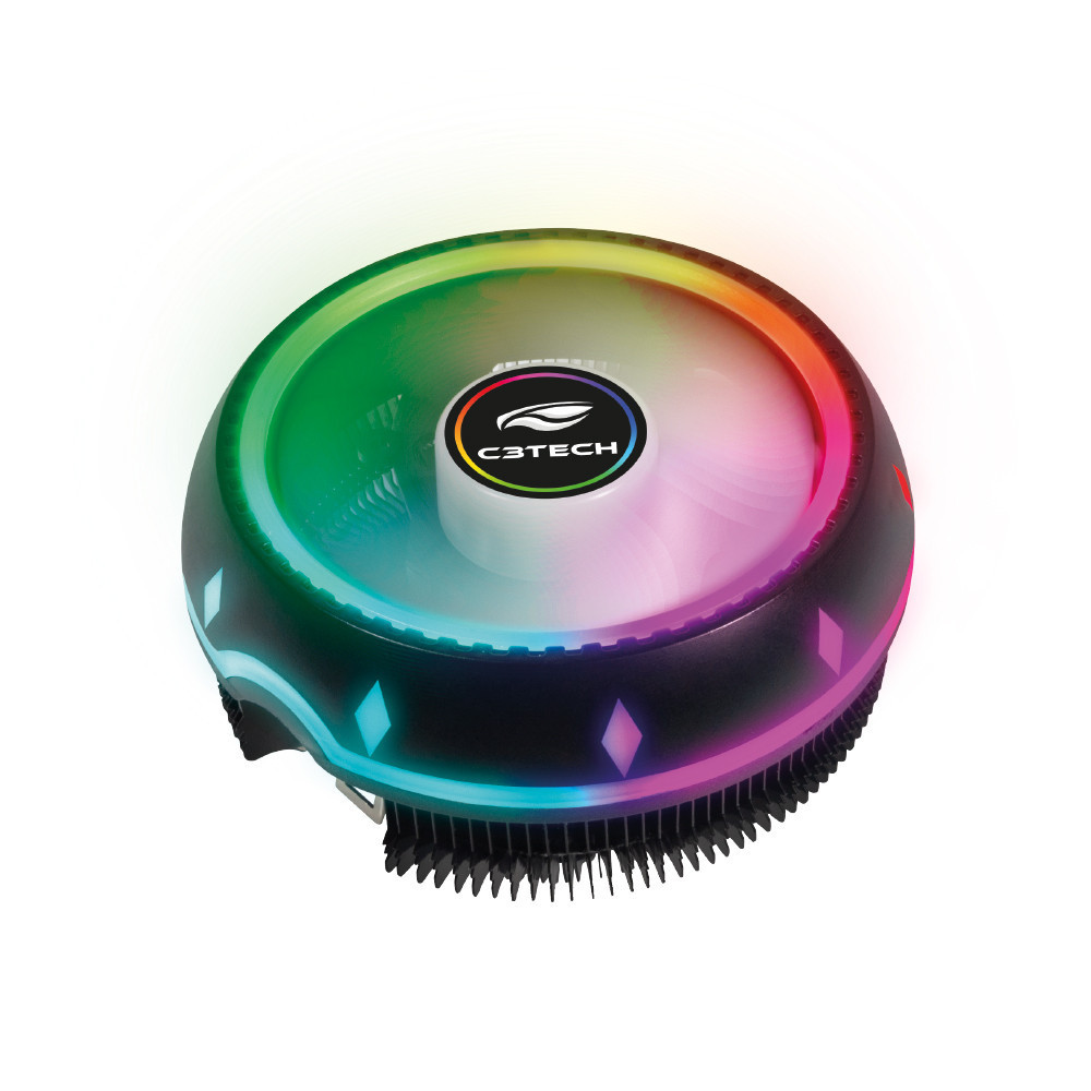 Cooler Fan C3Tech para Processador Intel e AMD Gaming FC-L20RGB