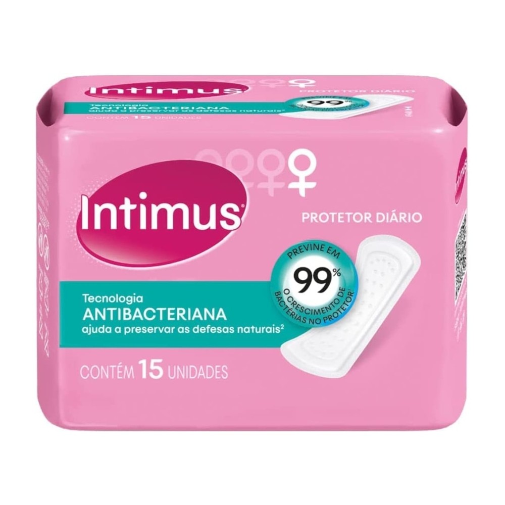 Protetor Diario Intimus Tecnologia Antibacteriana 15 Unidades em Oferta na Shopee