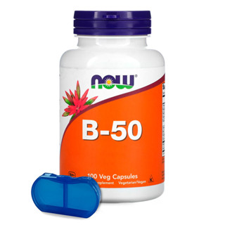 Vitamina B50 Now Foods Complexo B 100Cáps + Porta Cápsulas em Oferta na Shopee