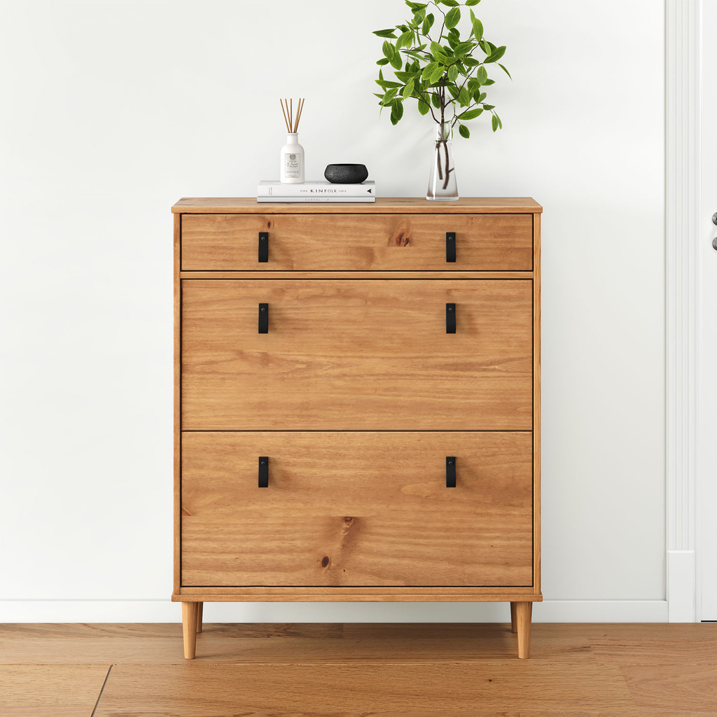 Sapateira Vertical Madeira Multiuso 2 Portas 1 Gaveta Mikka Rústico em Oferta na Shopee