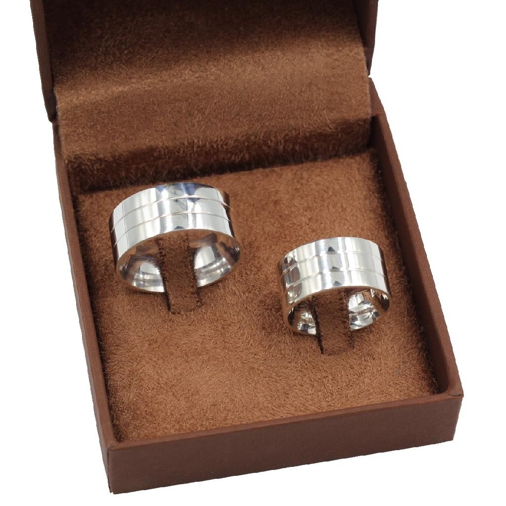 Aliança de Namoro Prata 950 Modelo Bréscia 10mm - Fashion Accessories