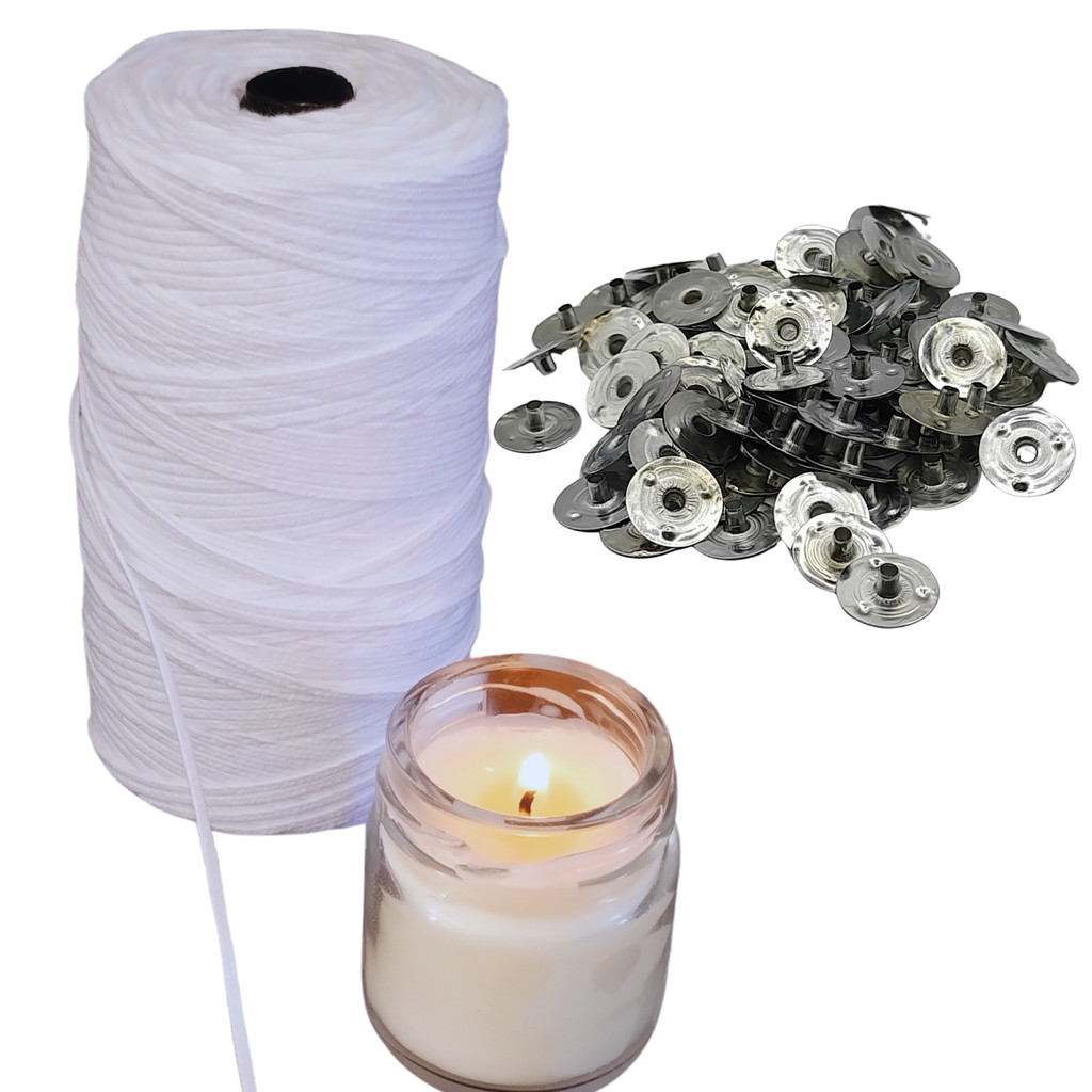 Pavio Velas algodão Decorativas Artesanais Casamento Fino A2020 5mts Com 50 Ilhos 2mm em Oferta na Shopee