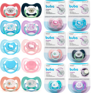 Chupeta Buba Comfort Ultra Soft Ventilação Tam 2 Com Tampa Protetora* de Bico Para Bebê +6 meses