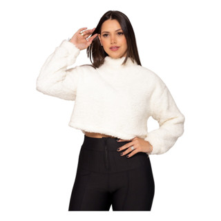 Casaco Teddy Feminino Curto Blusa Ted Pelúcia Jaqueta Quente em Oferta na Shopee