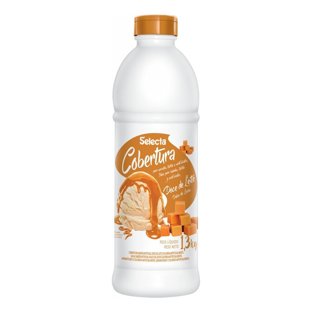 Cobertura Para Sorvete Sabor Doce De Leite 1,3kg - Selecta