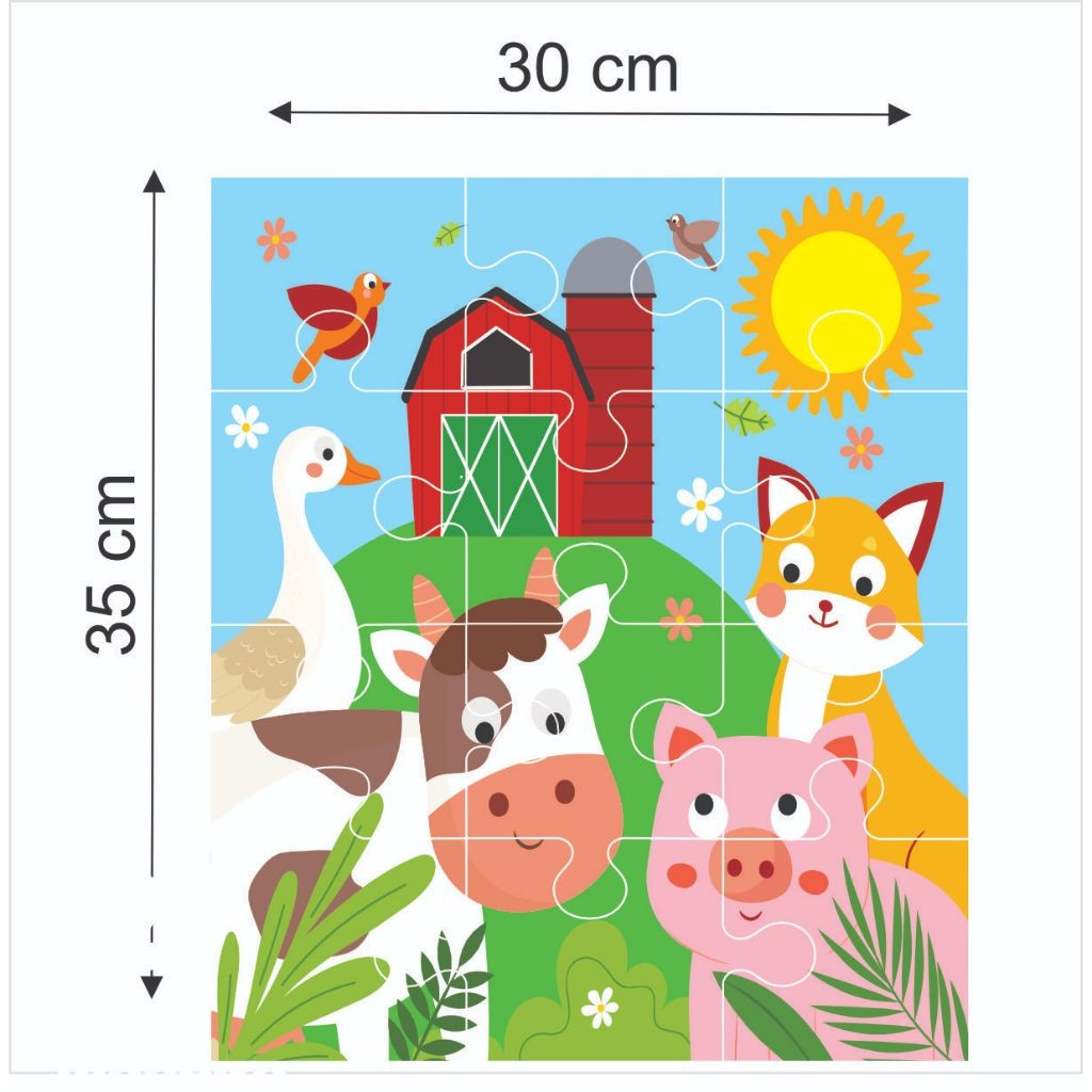 Meu Primeiro Quebra-cabeça Gigante Madeira Animais Madeira Educativo Pedagógico Didático Infantil — imagem 2 de 2
