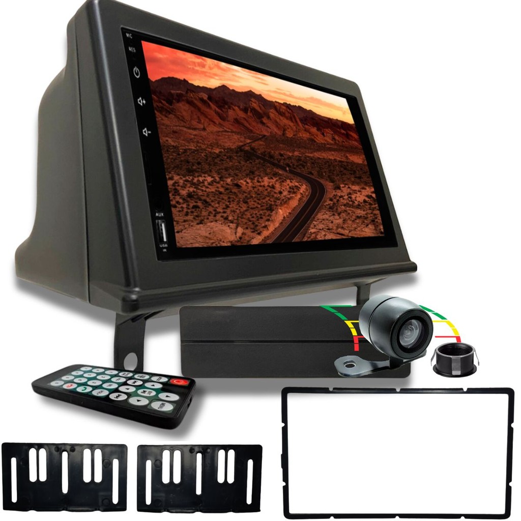 Multimidia Espelhamento + Moldura Camera Ré Dinâmica Corsa Classic em Oferta na Shopee