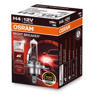 Lâmpada Osram Night Breaker Silver H4 +100% 3200K 12V em Oferta na Shopee
