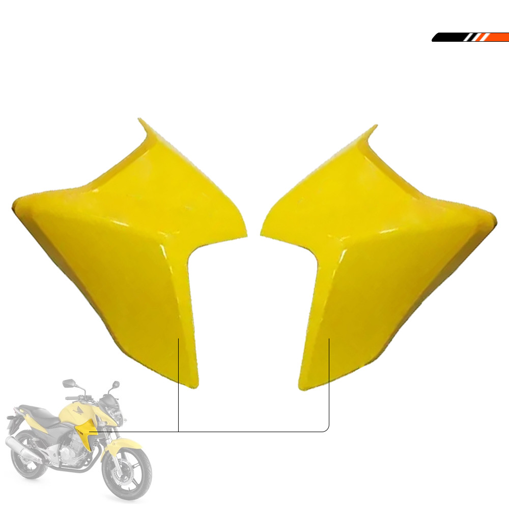 Carenagem Protetor Par Aba do Tanque Cb 300 2009-2010-2011-2012-2013-2014-2015-2016 Amarelo Perolizado Sportive