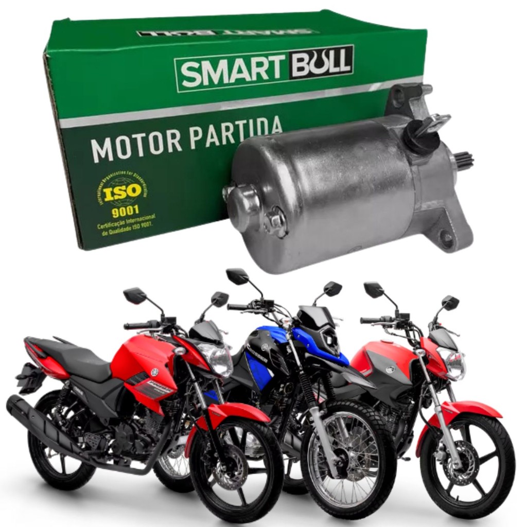 MOTOR PARTIDA ARRANQUE XTZ CROSSER YBR FACTOR FAZER 150 2016 2017 2018 2019 2020 2021 2022 2023 2024
