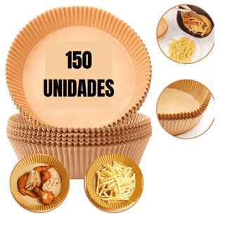 150 Peças Forma De Airfryer Descartável Redondo Antiaderente Para Cozimento Papel Fritadeira Cozimento Protetor Forro Tapete em Oferta na Shopee