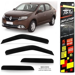 Calha Chuva Defletor TG Poli Renault Logan 2014 2015 2016 2017 2018 2019 2020 - 4 Portas