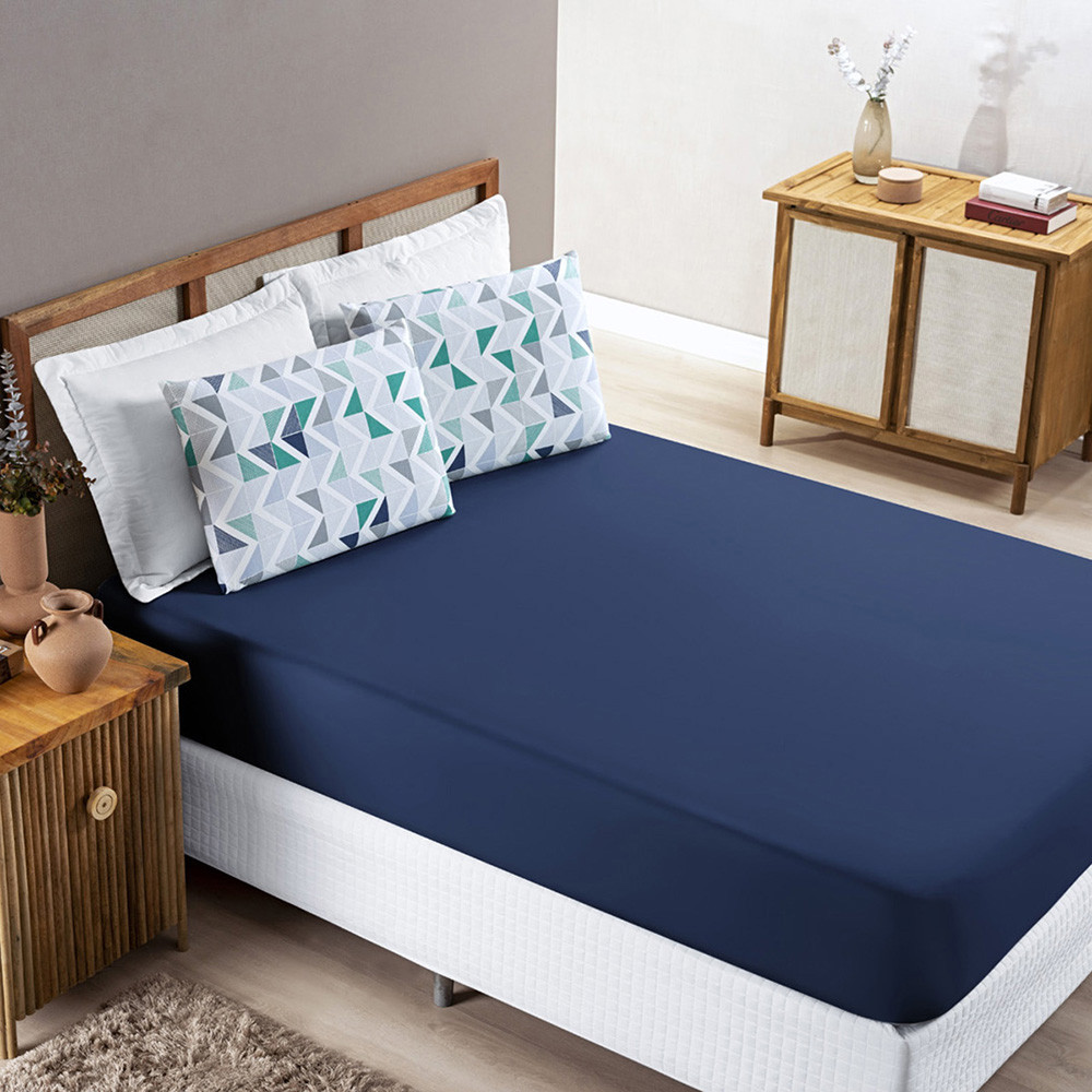 Jogo De Lençol 3 Peças - Casal Padrão - 100% Algodão Estampa Floral e Geométrica Quality em Oferta na Shopee