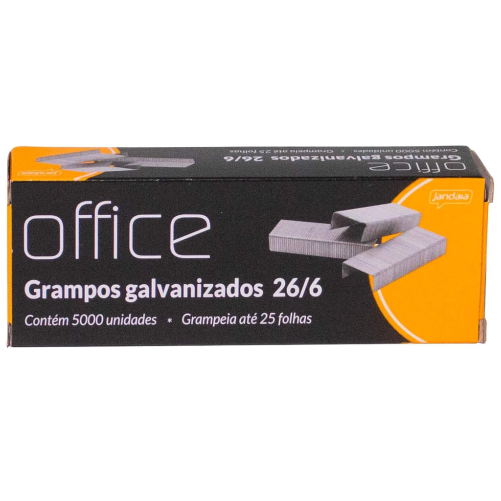 Grampo Galvanizado 26/6 - Office - Caixa com 5000 Unidades