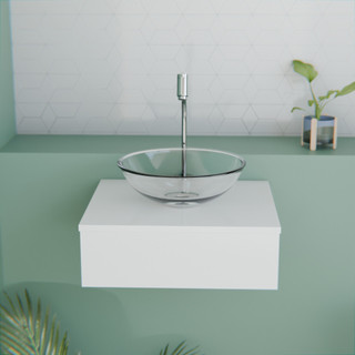 Gabinete Para banheiro Com Cuba 45CM Sem Torneira Branco
