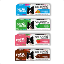 Gel Dental Pasta de Dente para Cachorro e Gato (Contra Tártaro e Mau Hálito) Pet Clean - 90 g