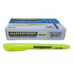 Caneta Marca Texto Amarelo Caixa com 12 Unidades - MP612 Masterprint