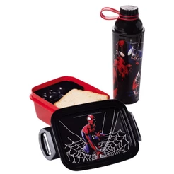 Kit Presente Homem Aranha Garrafa Pote Marmita Hermética Marvel Plasútil