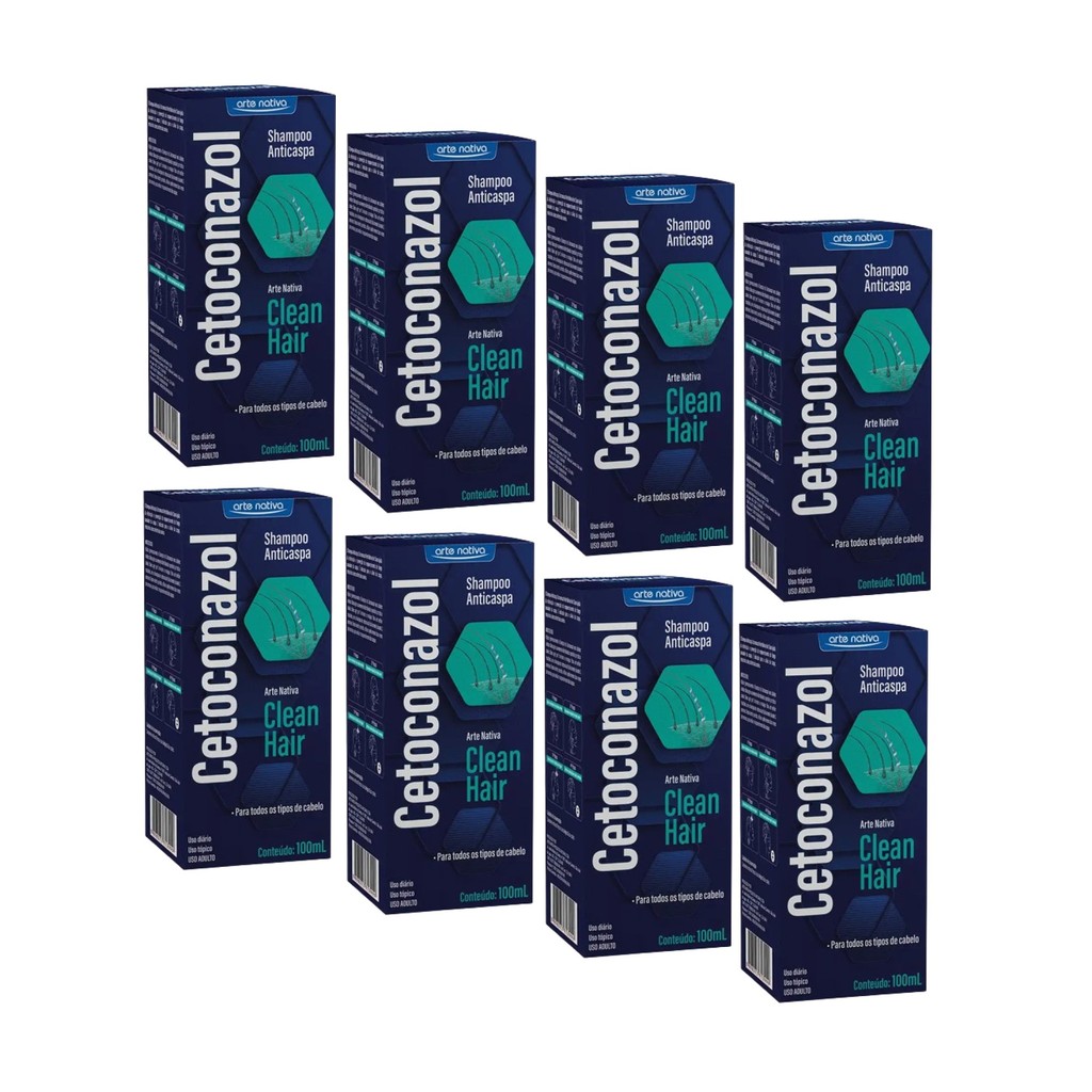 Kit 8 Shampoo Anticaspa Clean Hair 100ml