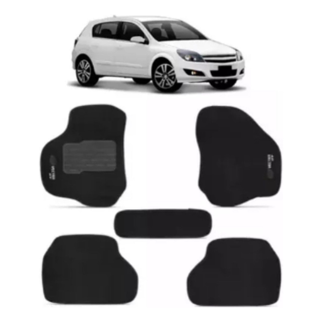 Kit de tapetes 5 peças específico Vectra GT 2007 08 ... 10 2011 Carpete Preto