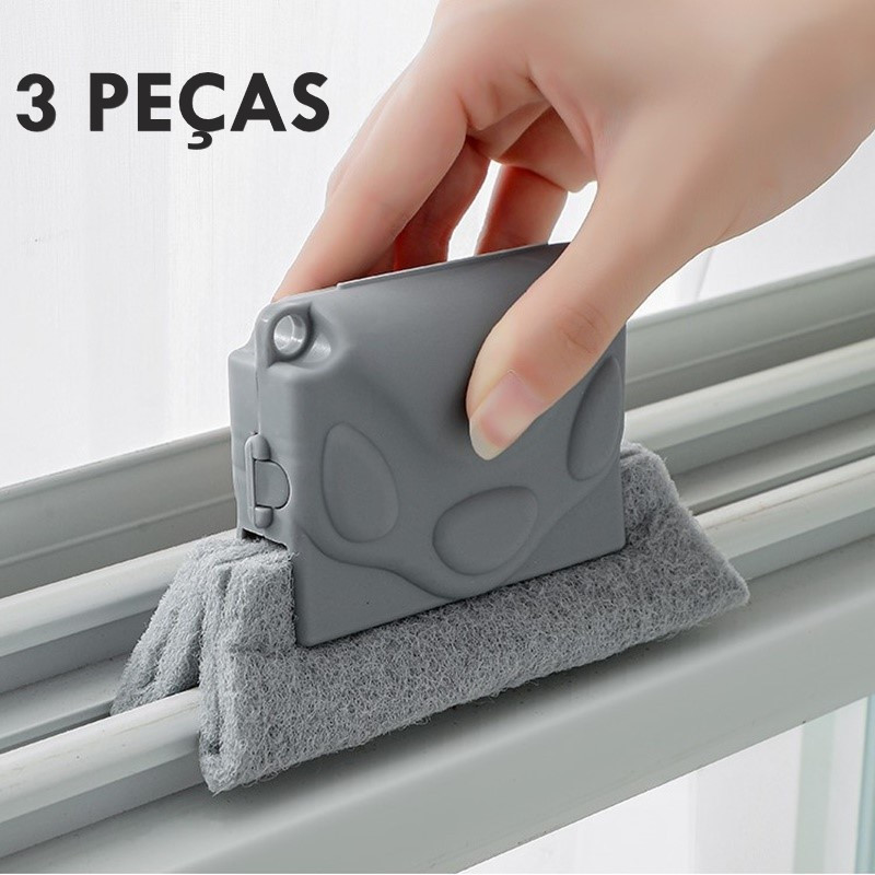 Limpador Janela Escova Limpeza Cantos Multiuso Janelas Cozinha Fogão Limpa Canto Pratico Casa Microfibra