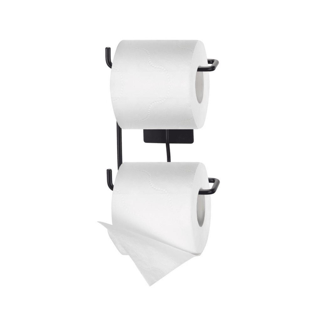 Suporte Porta Rolo De Papel Higiênico Duplo Banheiro Dupla Face Sem Furo