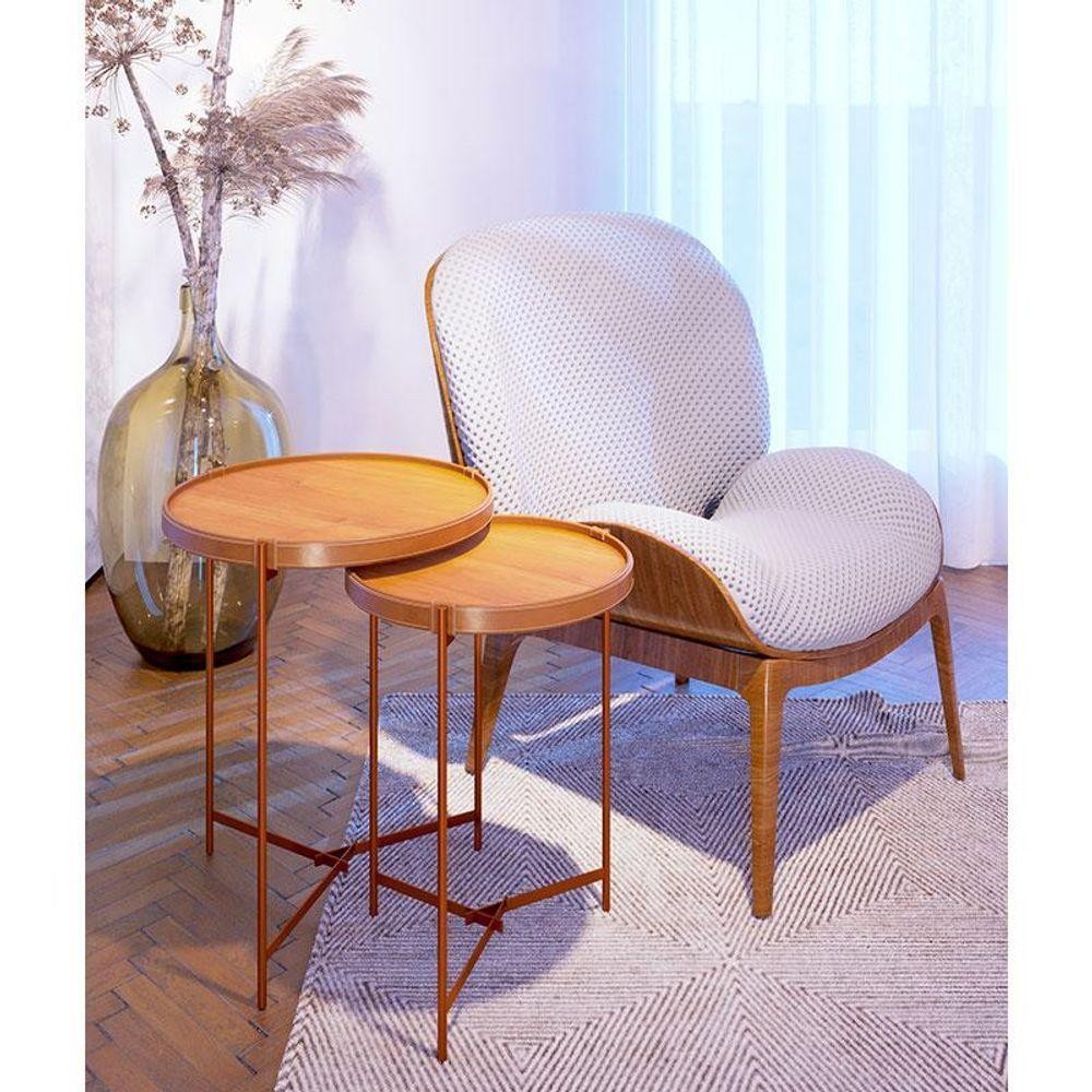 Kit Mesa Lateral Ambiente Aqua Nature Cobre - Imcal em Oferta na Shopee