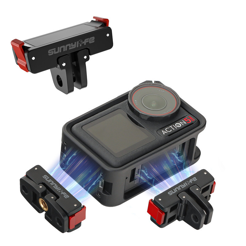 Adaptador Magnético De Liberação Rápida Com Parafuso De 1/4 " Para DJI Action 5 4 3 De Montagem De Suporte De Câmera OSM