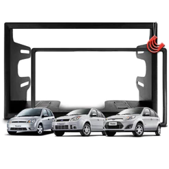Moldura Painel 2 Din Central Multimidia Dvd Mp5 Tv Padrão Japonês - Ford Fiesta 03/11 Hatch e Sedan