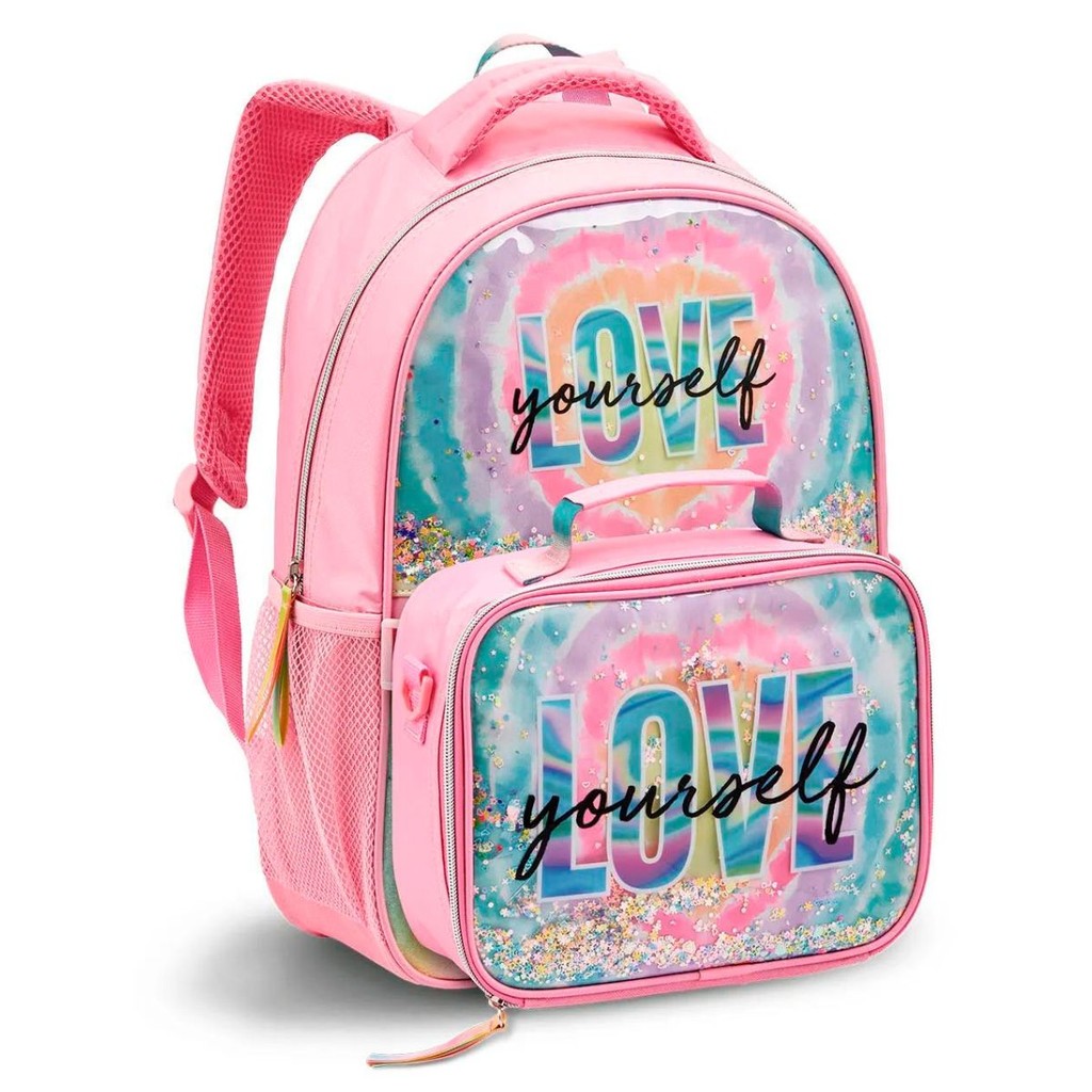 Mochila Costas Com Lancheira Feminina Escolar Love Seanite