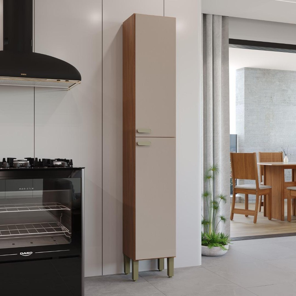 Paneleiro Simples Modulado Fidelitá Mariana 35cm 2 Portas Freijó/Camurça em Oferta na Shopee