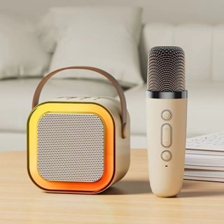 K12 Caixa de som sem fio com microfone Karaokê, Mini Alto-falante Bluetooth portátil de Karaoke com 1 Microfone em Oferta na Shopee