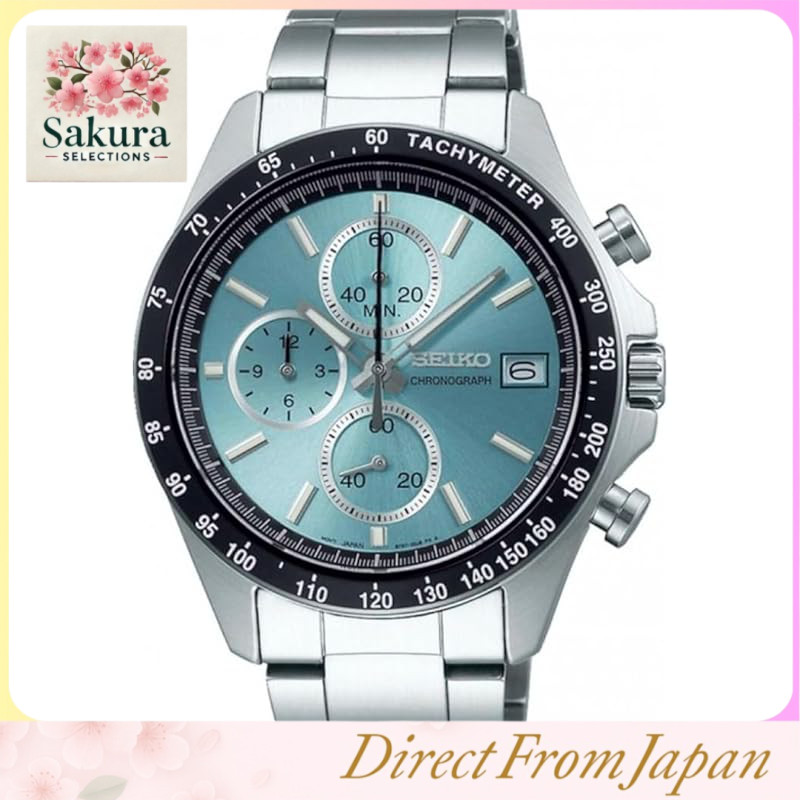 SEIKO 1/5 Second Chronograph Quartz Men's Watch SBTR029 Turquoise Blue [Domestic Genuine Product]
